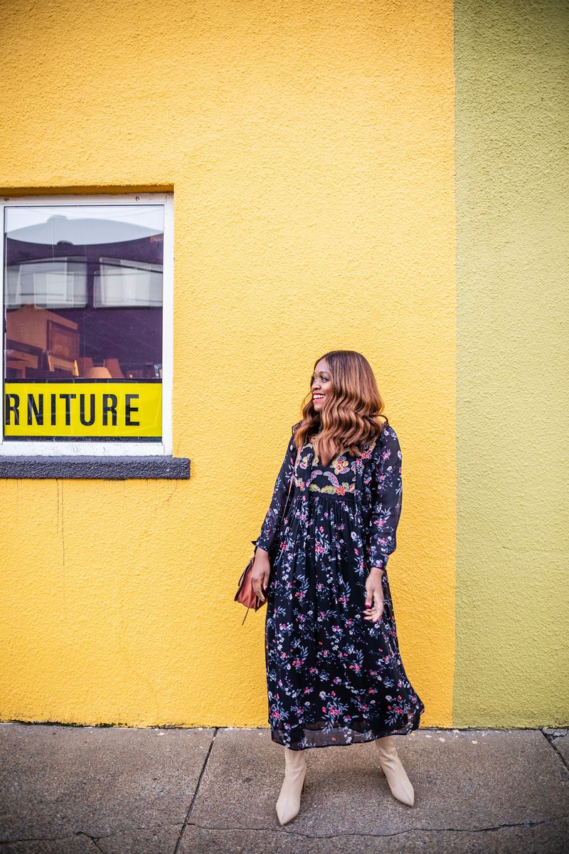 Zara Embellished Floral Midi Dress - Why You Should Shop the Stage Stores x ThredUp Pop Up featured by Top DC fashion blogger, Alicia Tenise