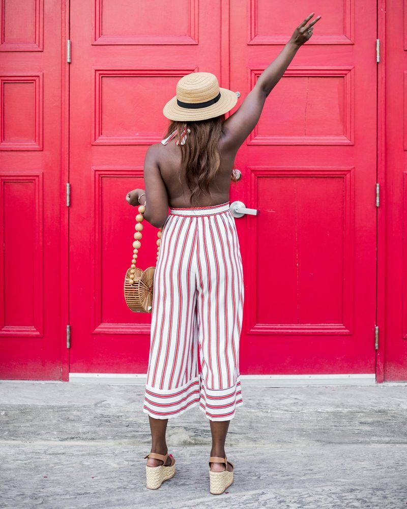 - The Striped Jumpsuit featured by popular DC Fashion blogger, Alicia Tenise