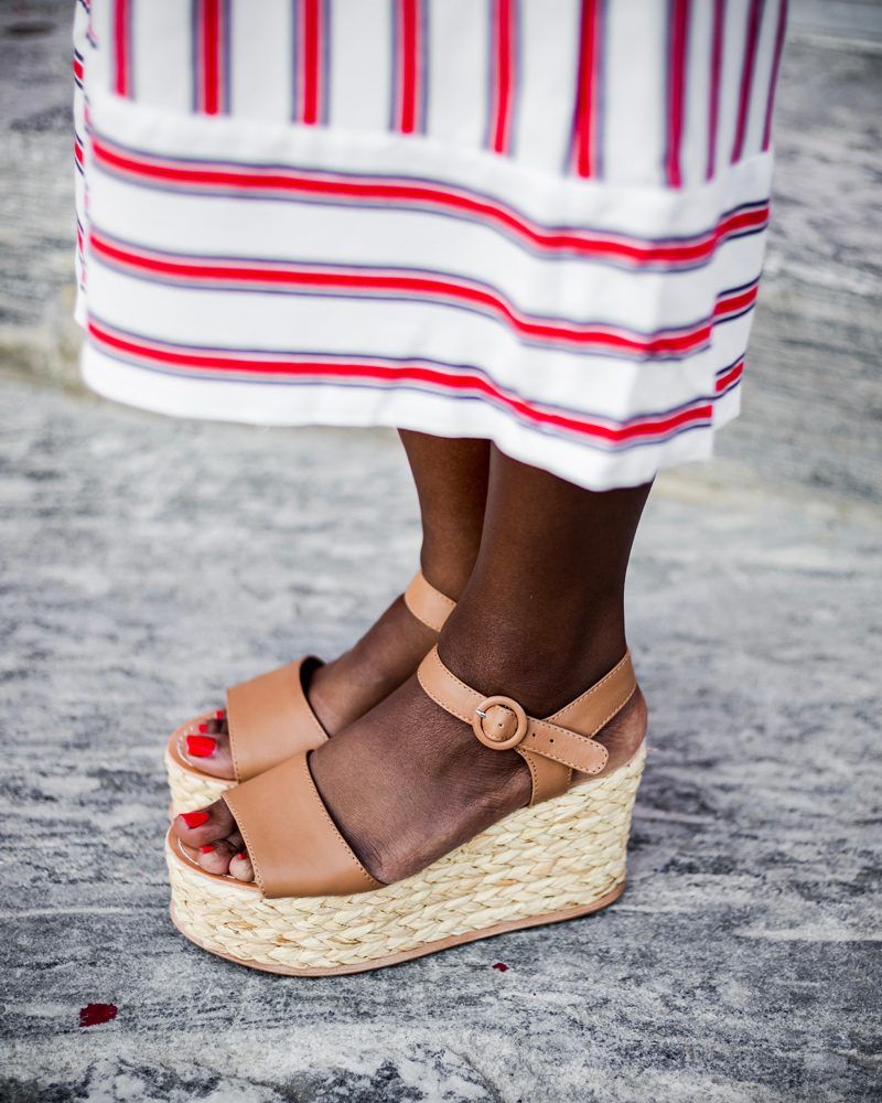 Dolce Vita Dane Platform Espadrilles - The Striped Jumpsuit featured by popular DC Fashion blogger, Alicia Tenise
