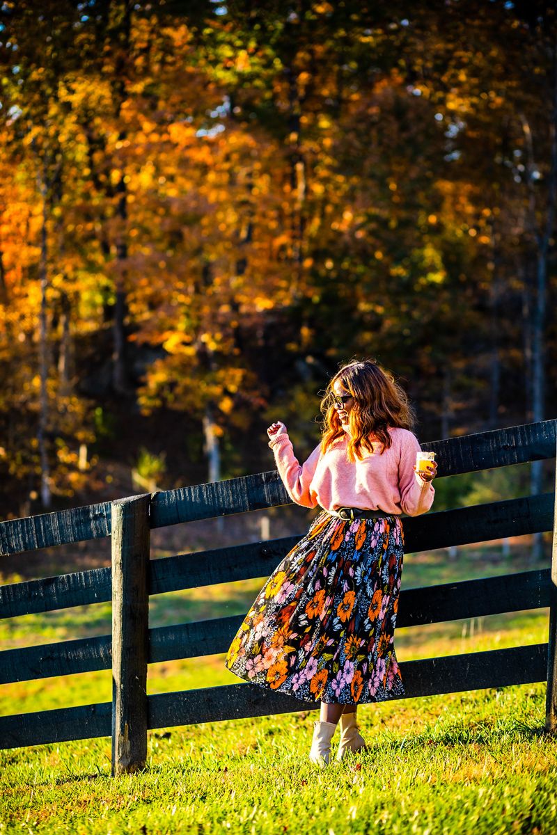Halogen Atlantic-Pacific Crinkle Midi Skirt | What to Wear to a Winery featured by to Virginia fashion blog Alicia Tenise