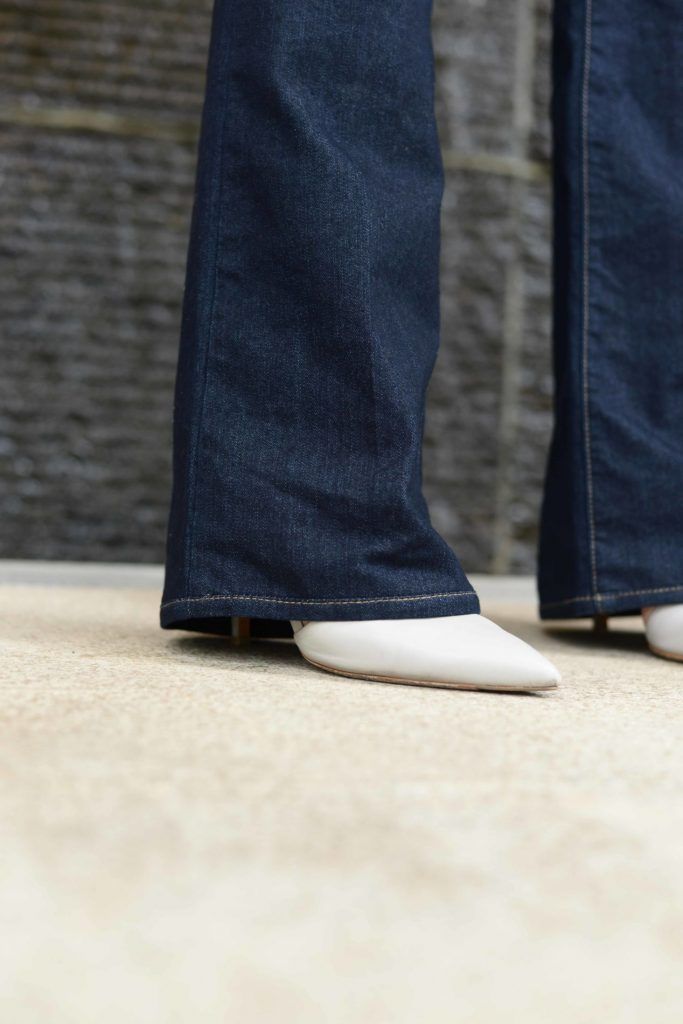 Flared Denim + Vince Pumps