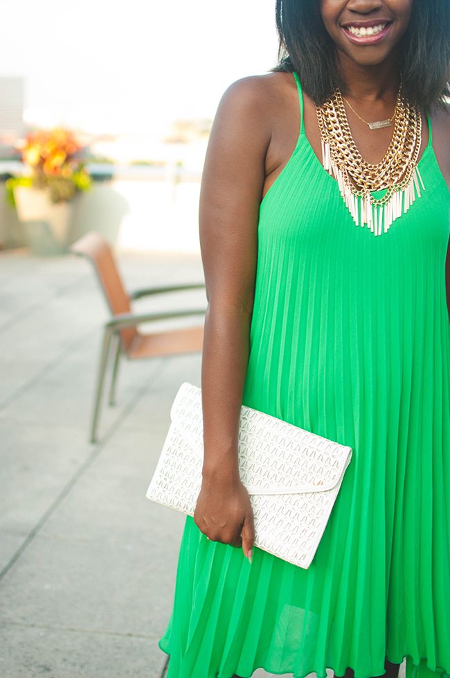 pleated dress, green sundress, dc blogger, arlington blogger, fashion blog