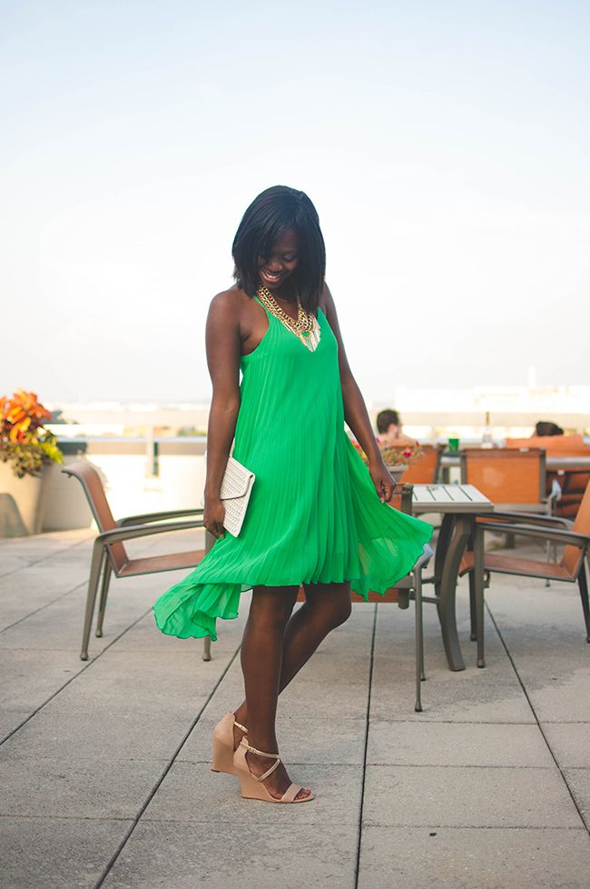 pleated dress, green sundress, dc blogger, arlington blogger, fashion blog
