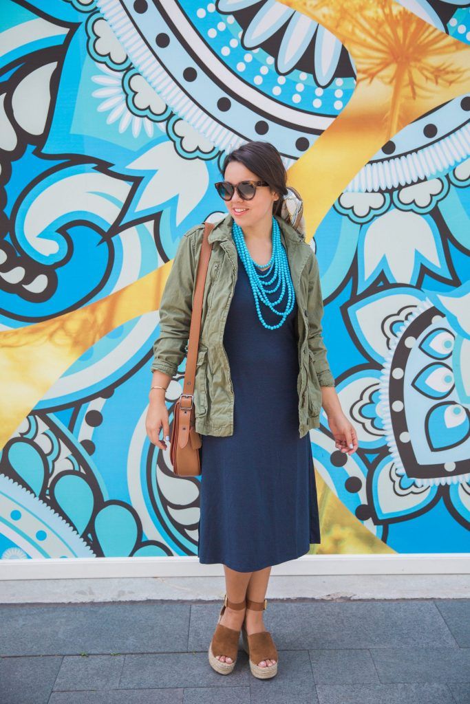 SummerSkin midi knee navy dress