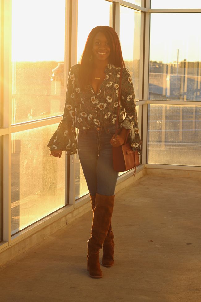 d.c. style and travel blogger alicia tenise in over the knee boots and a bell sleeve top