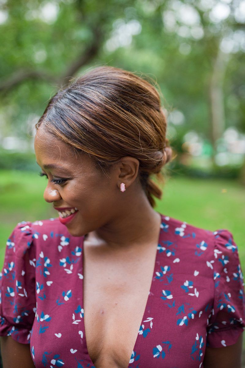 Kendra Scott Betty Stud Earrings in Blush Pearl | WAYF Lavina Cutout Maxi Dress | My Go-To Fall Date Night Dress from Shopbop featured by popular Virginia fashion blogger Alicia Tenise