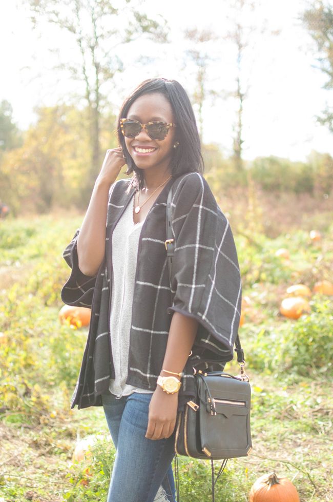 old navy poncho, ditto endless eyewear, rebecca minkoff dylan crossbody, michael kors runway watch