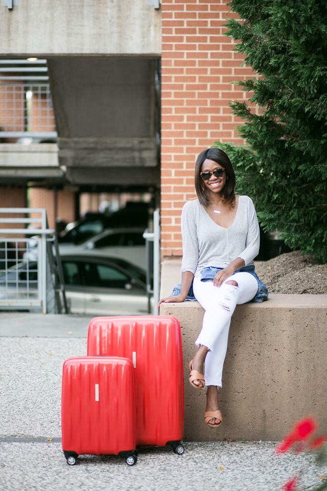 swissgear Hardside Spinner Luggage, red luggage, dc blogger, travel blog