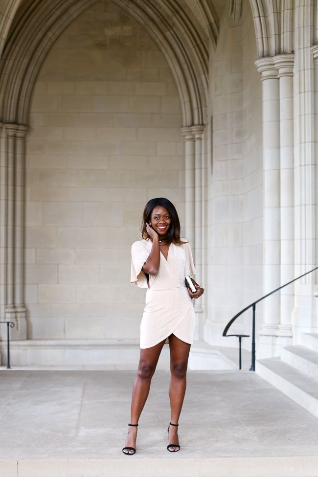 Gold Cocktail Dress - The Top 10 Best Places to Take Photos in D.C. featured by popular DC blogger, Alicia Tenise