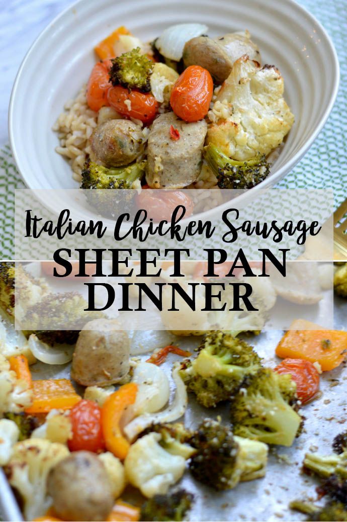italian chicken sausage sheet pan dinner