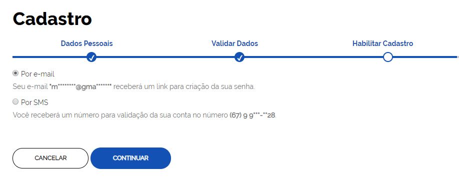 CDAM: como criar uma conta