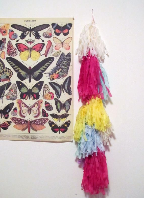 Custom Vertical Tissue Paper Tassel Garland