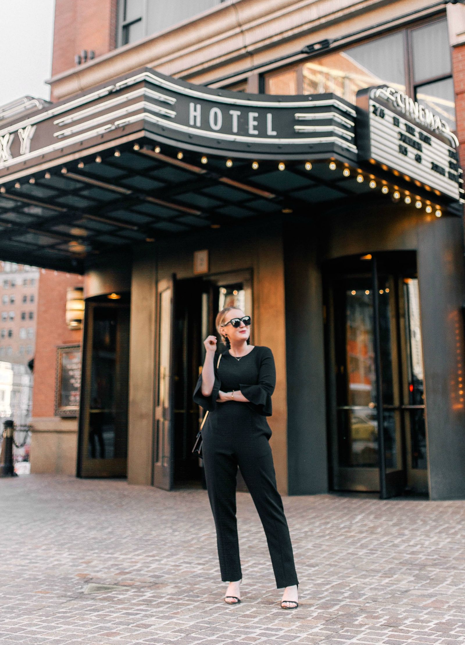Sleek + Stylish Black Jumpsuit on wit & whimsy's Meghan Donovan