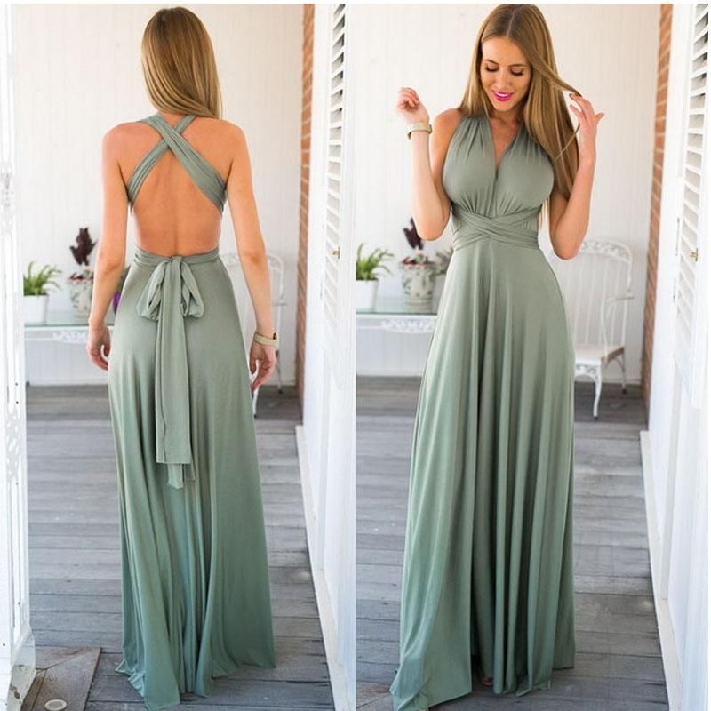 Dress Women Long Summer Convertible Bohemian Dresses Casual Bandage Evening Prom Club Party Infinity Multiway Maxi Dresses