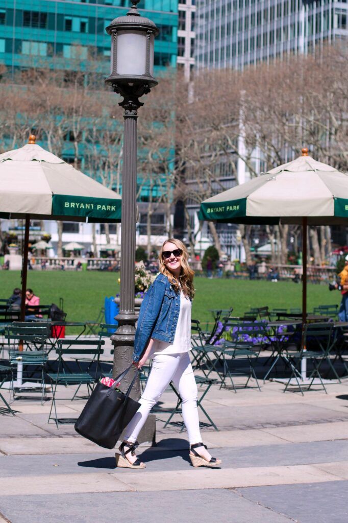 Springtime outfit in Bryant Park