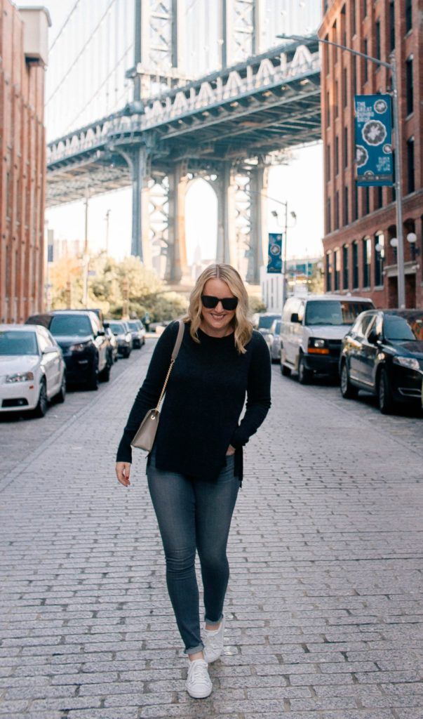Meghan Donovan of wit & whimsy wears a monochrome Fall look