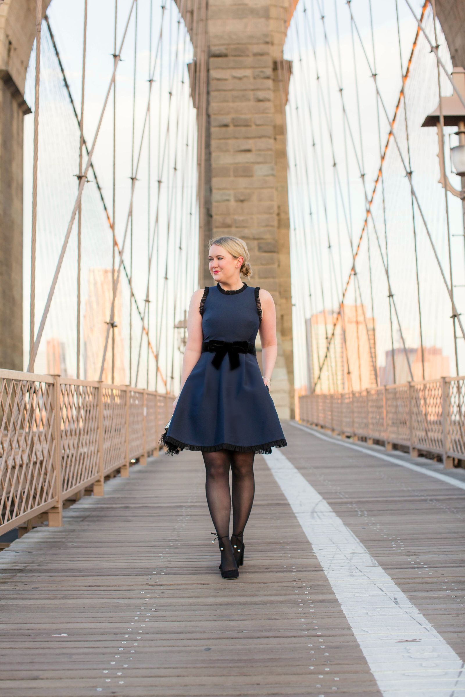 Meghan Donovan of wit & whimsy wears a Kate Spade Holiday Dress