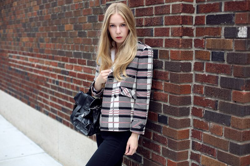 checked jacket