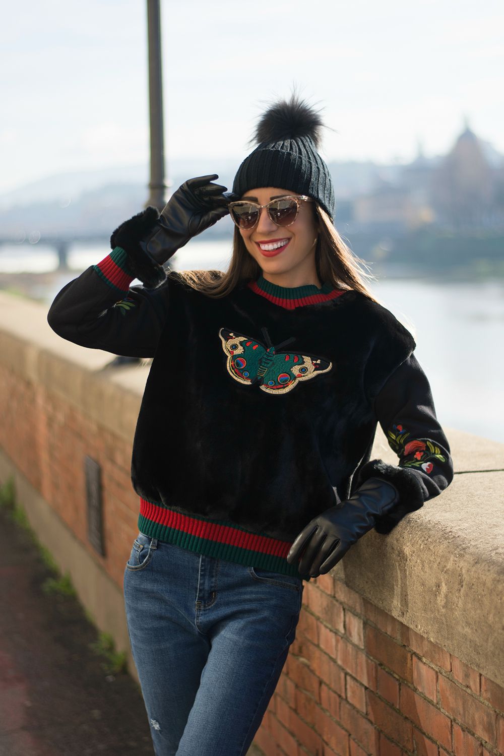 cappellino pon pon pelliccia