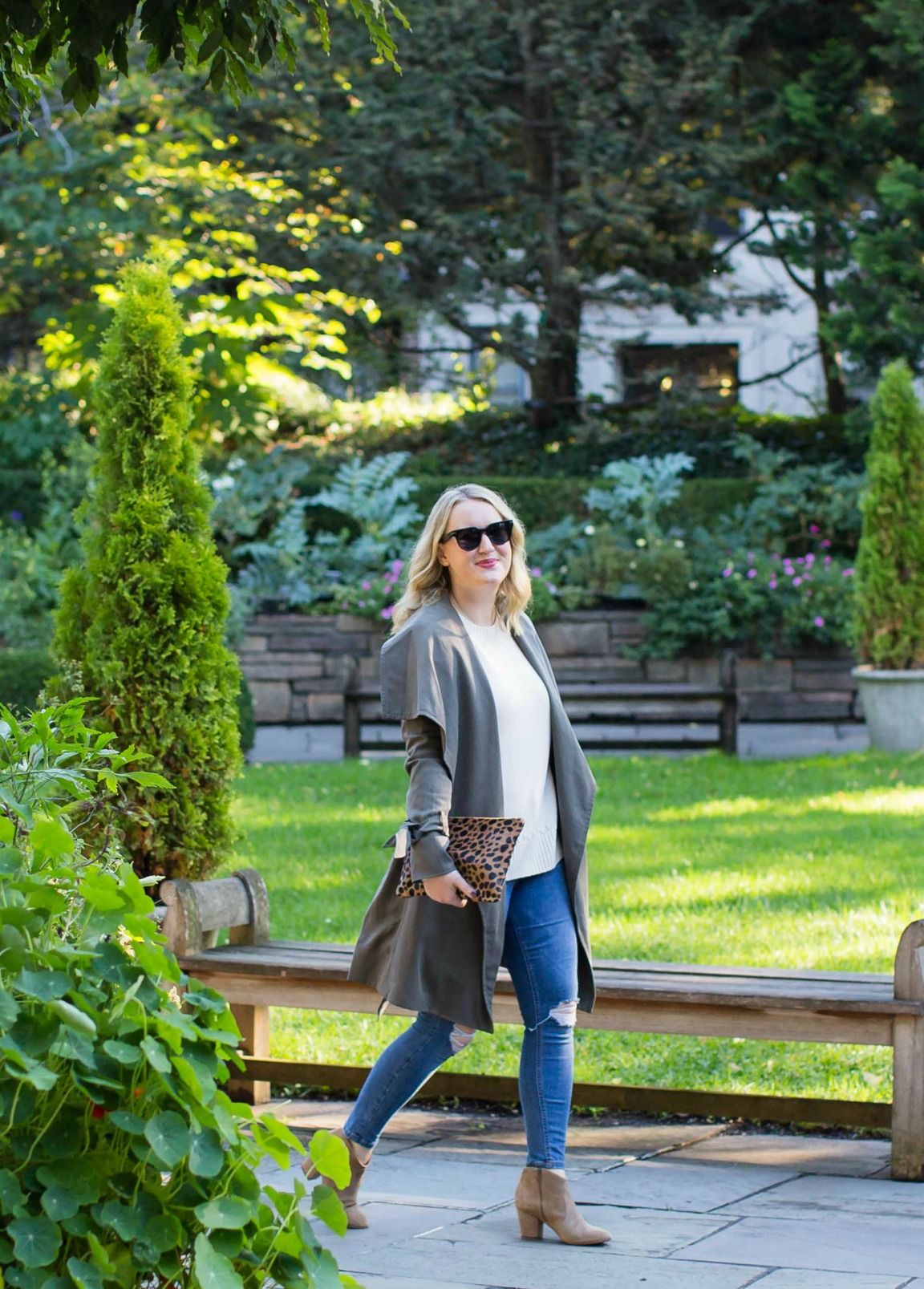 Meghan Donovan of wit & whimsy wears a classic Fall outfit