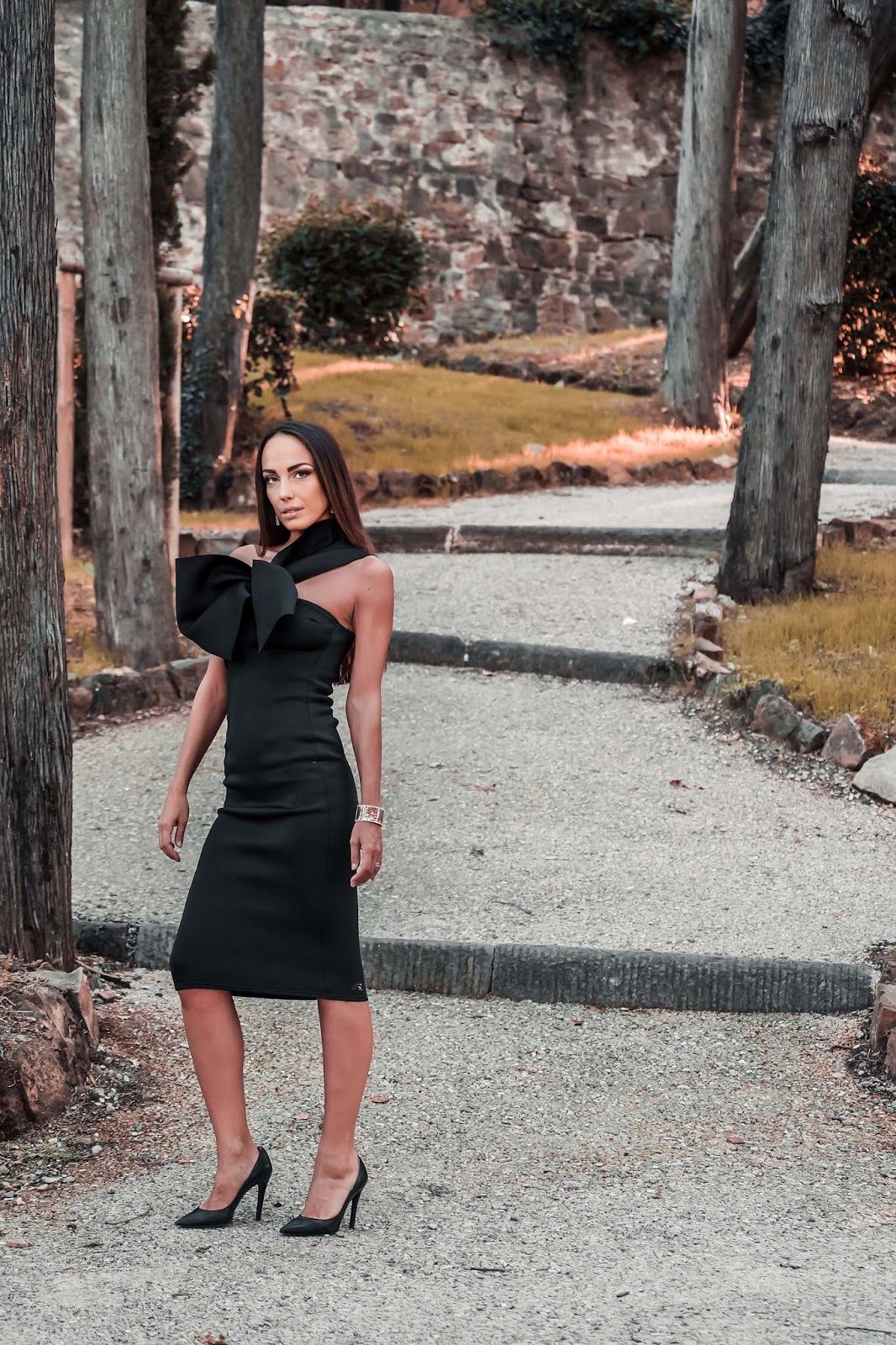 bow midi dress