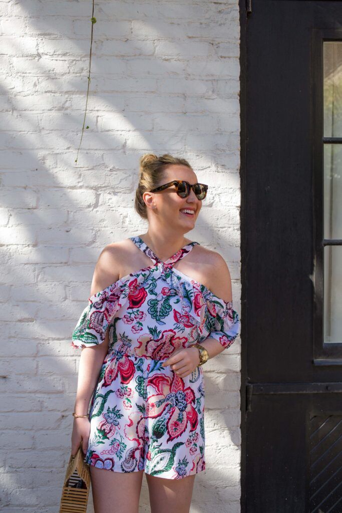 Floral Romper I on Meghan Donovan of wit & whimsy