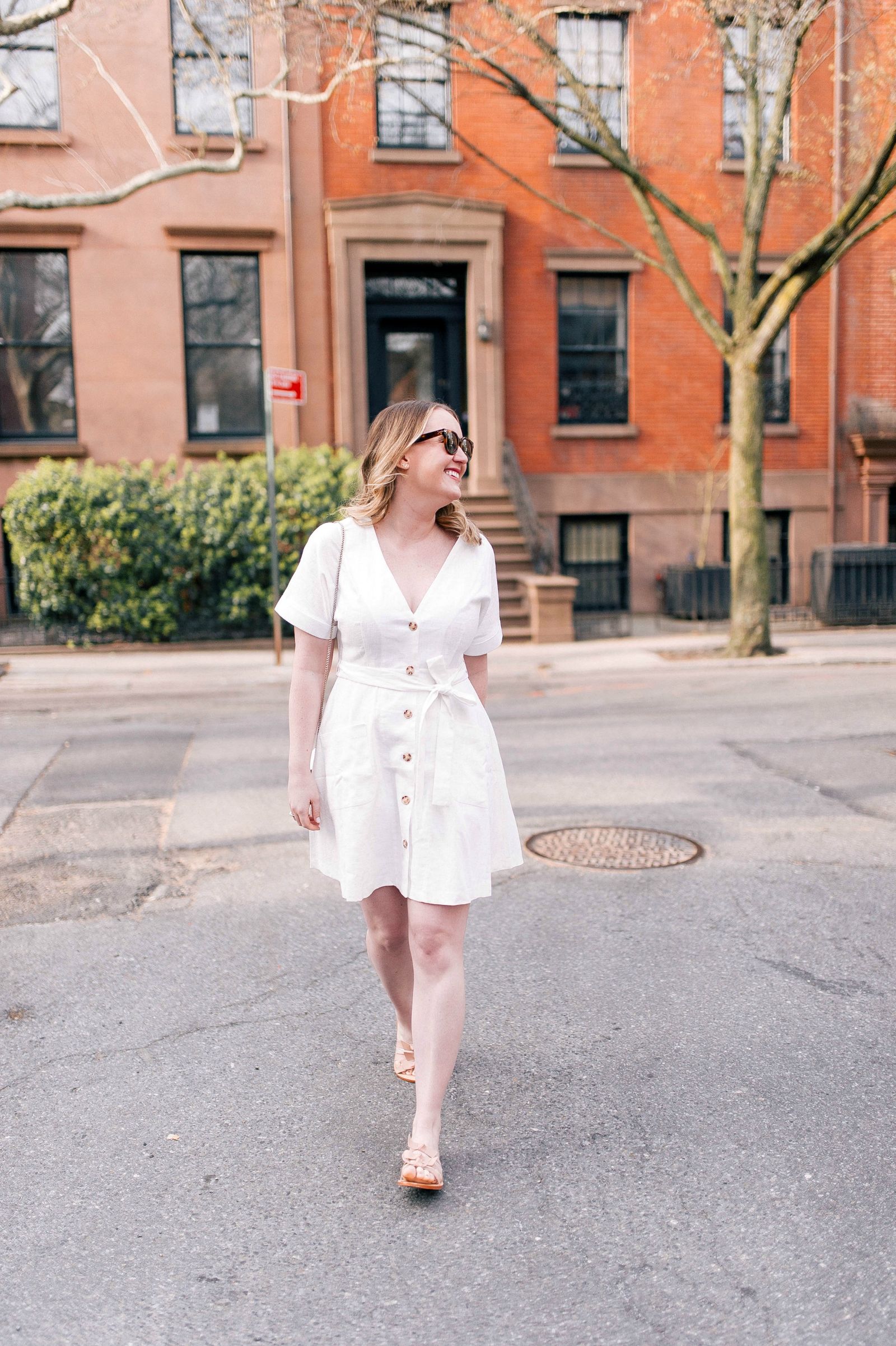 Little White Linen Dress I wit & whimsy