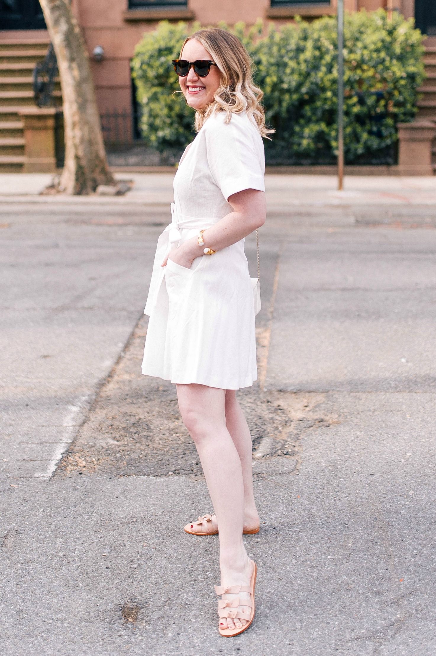 Little White Linen Dress I wit & whimsy