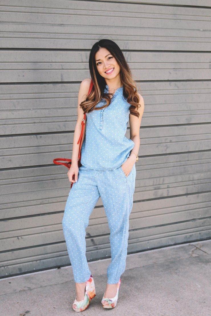 FoxcroftDotPetiteTopAndPants-1