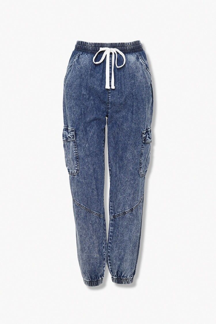 Acid Wash Drawstring Joggers