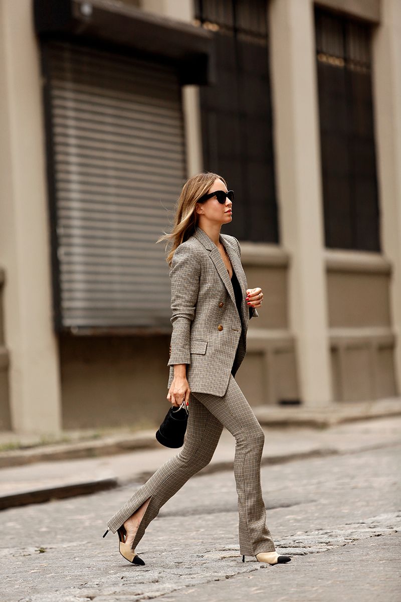 A.L.C. Sedgwick Jacket and Javier Pants, Checked Suit Set, Helena of Brooklyn Blonde