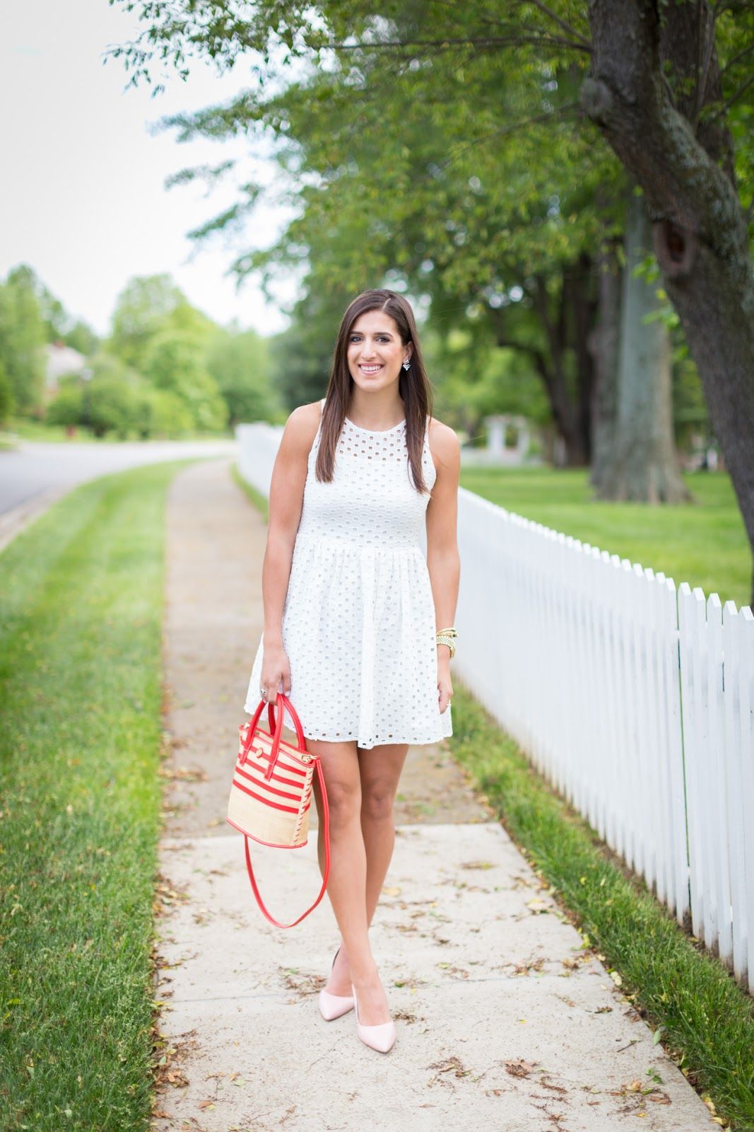White Eyelet Dress // A Southern Drawl