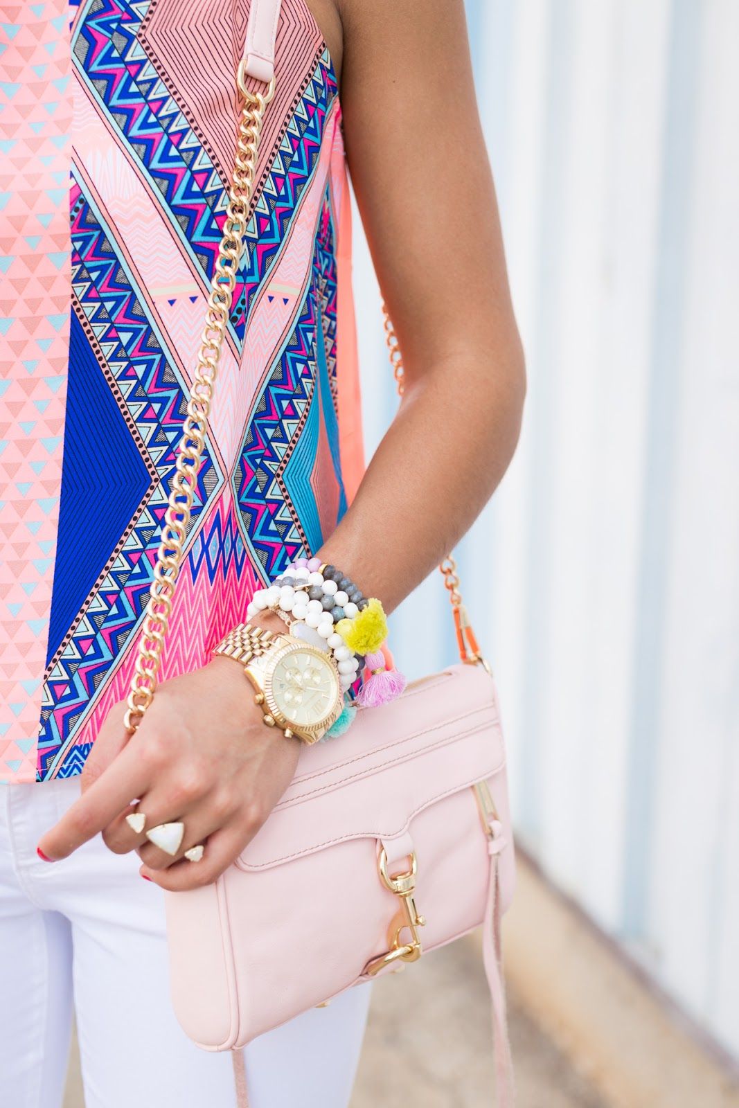 tassel bracelets, blush accessories