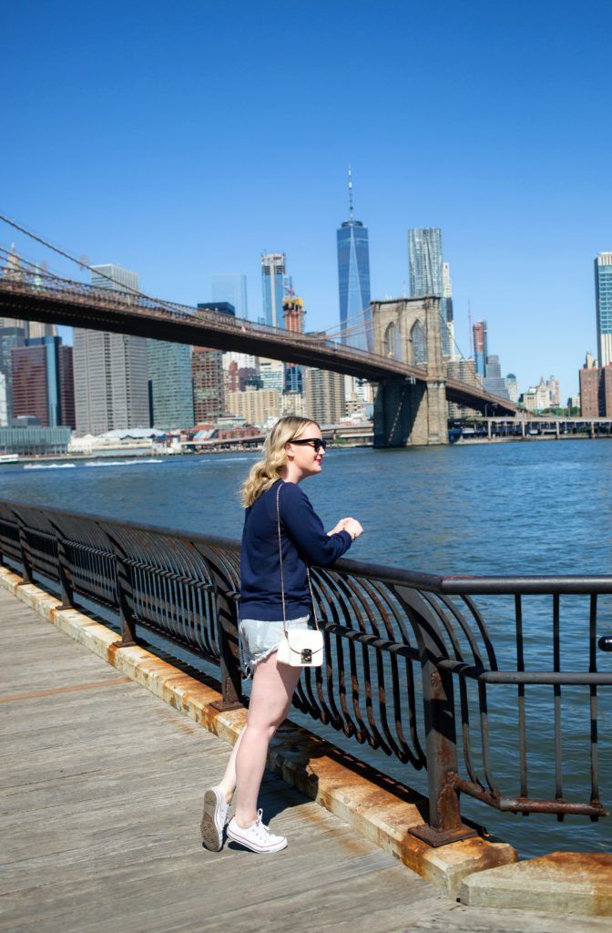 Meghan Donovan of wit & whimsy wears J.Crew New York Sweatshirt