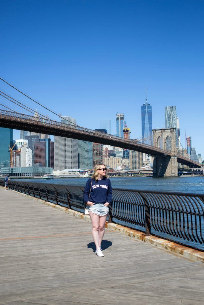 Meghan Donovan of wit & whimsy wears J.Crew New York Sweatshirt