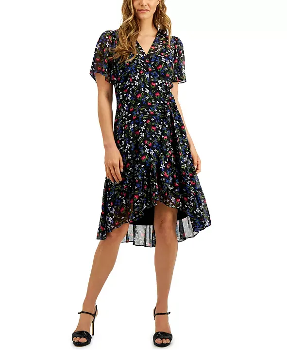 Ditsy-Floral A-Line Dress