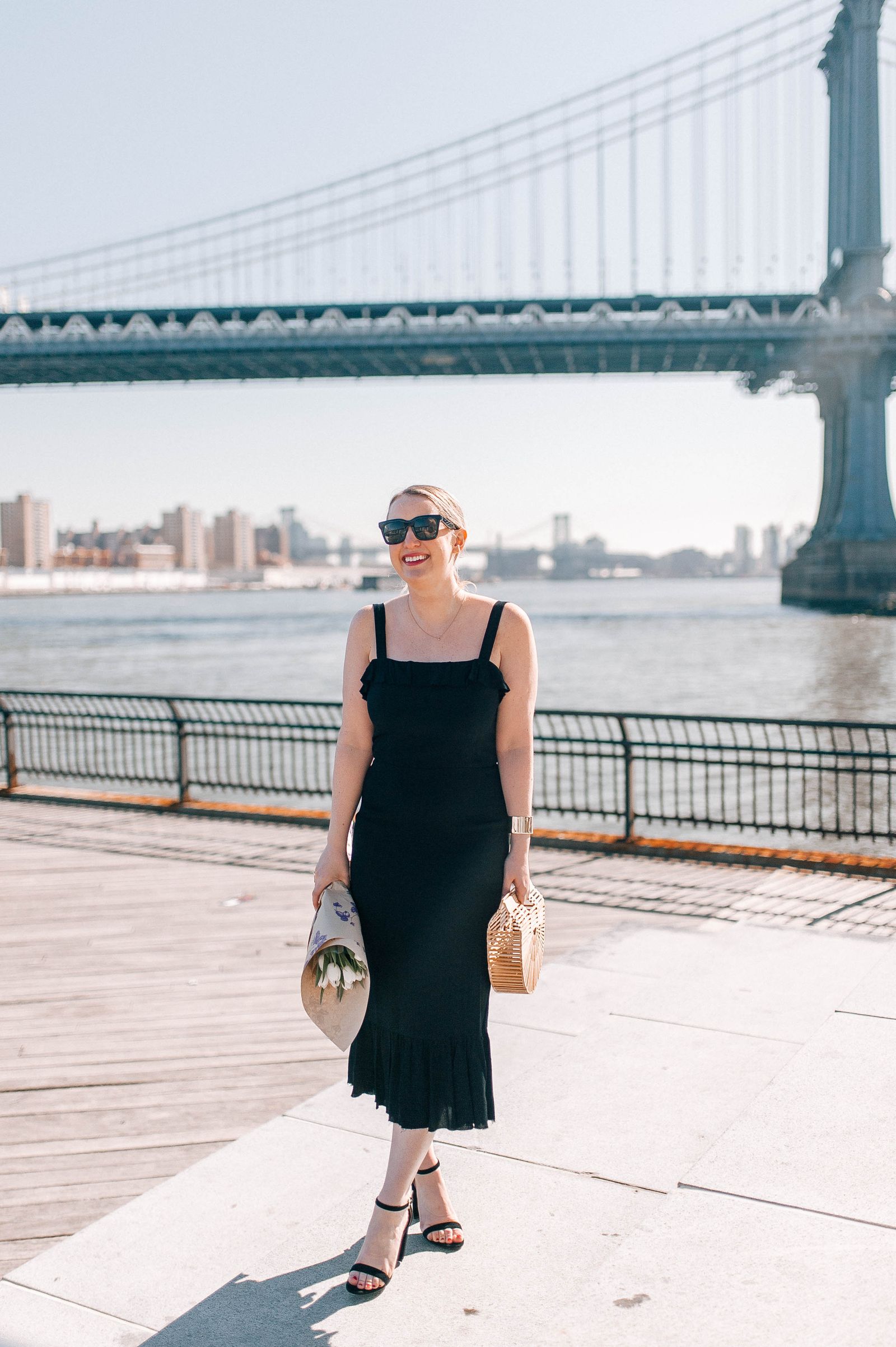 Meghan Donovan of wit & whimsy wears a Reformation dress perfect for date night