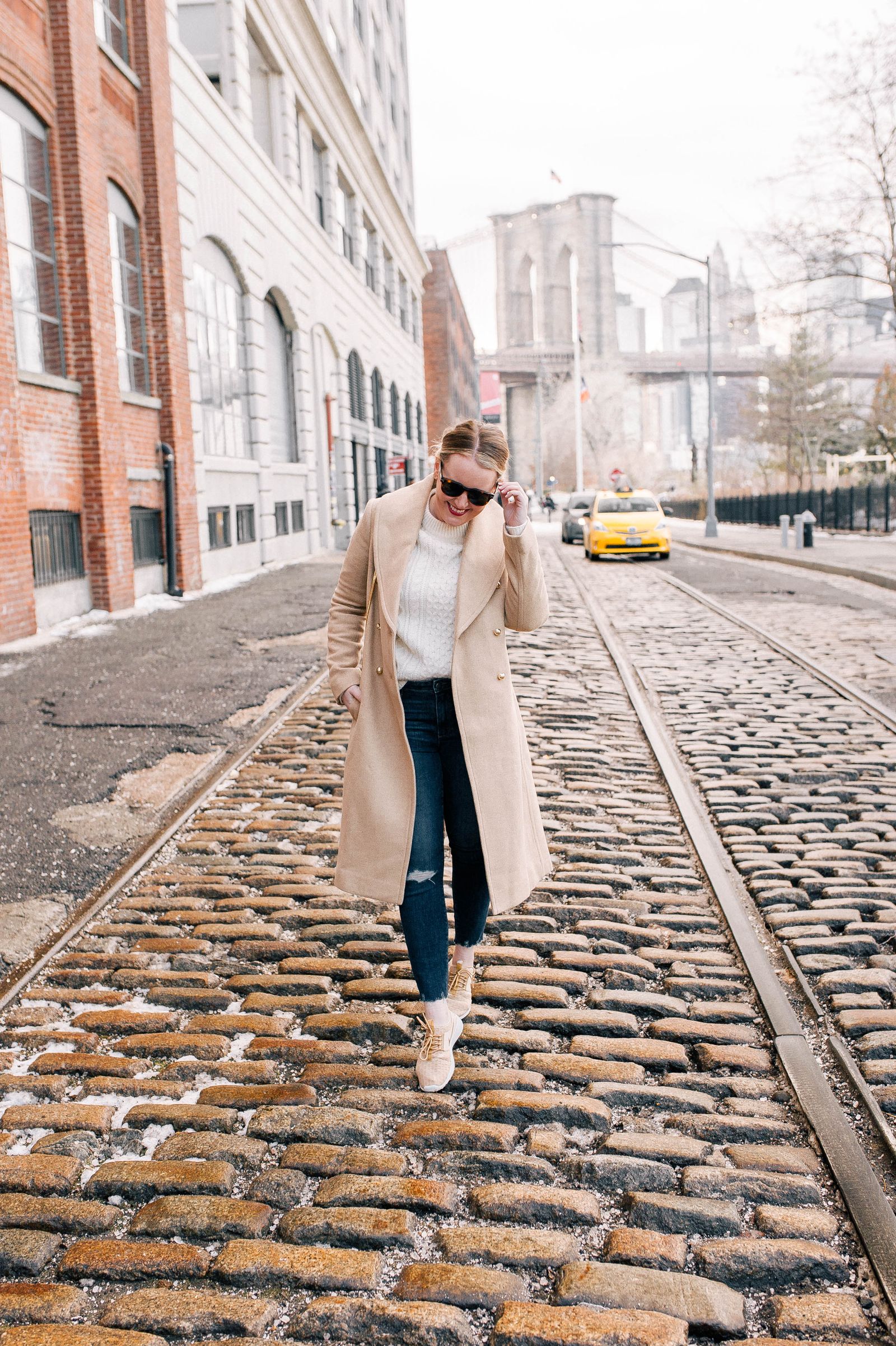 Camel Coat on Meghan Donovan of wit & whimsy