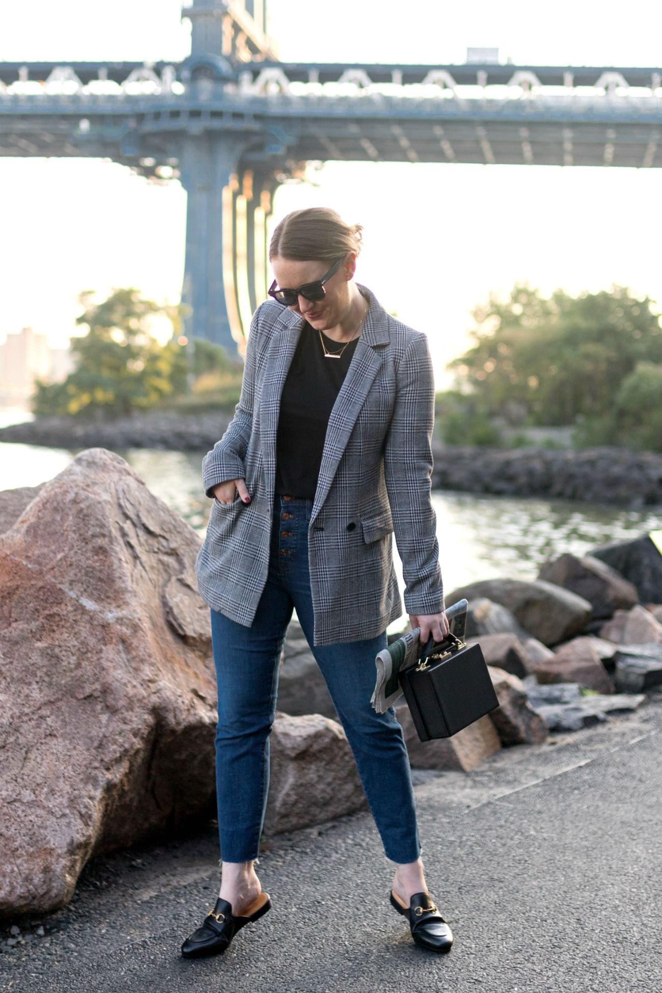 Plaid Blazer + Loafers I wit & whimsy