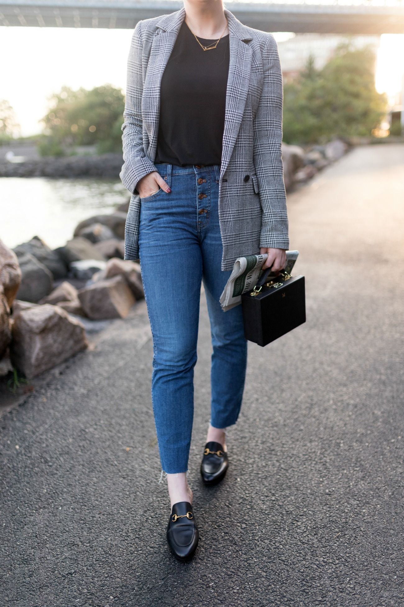 Plaid Blazer + Loafers I wit & whimsy