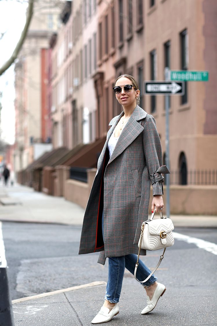 Topshop Check Trench Coat, Spring Style, Helena of Brooklyn Blonde