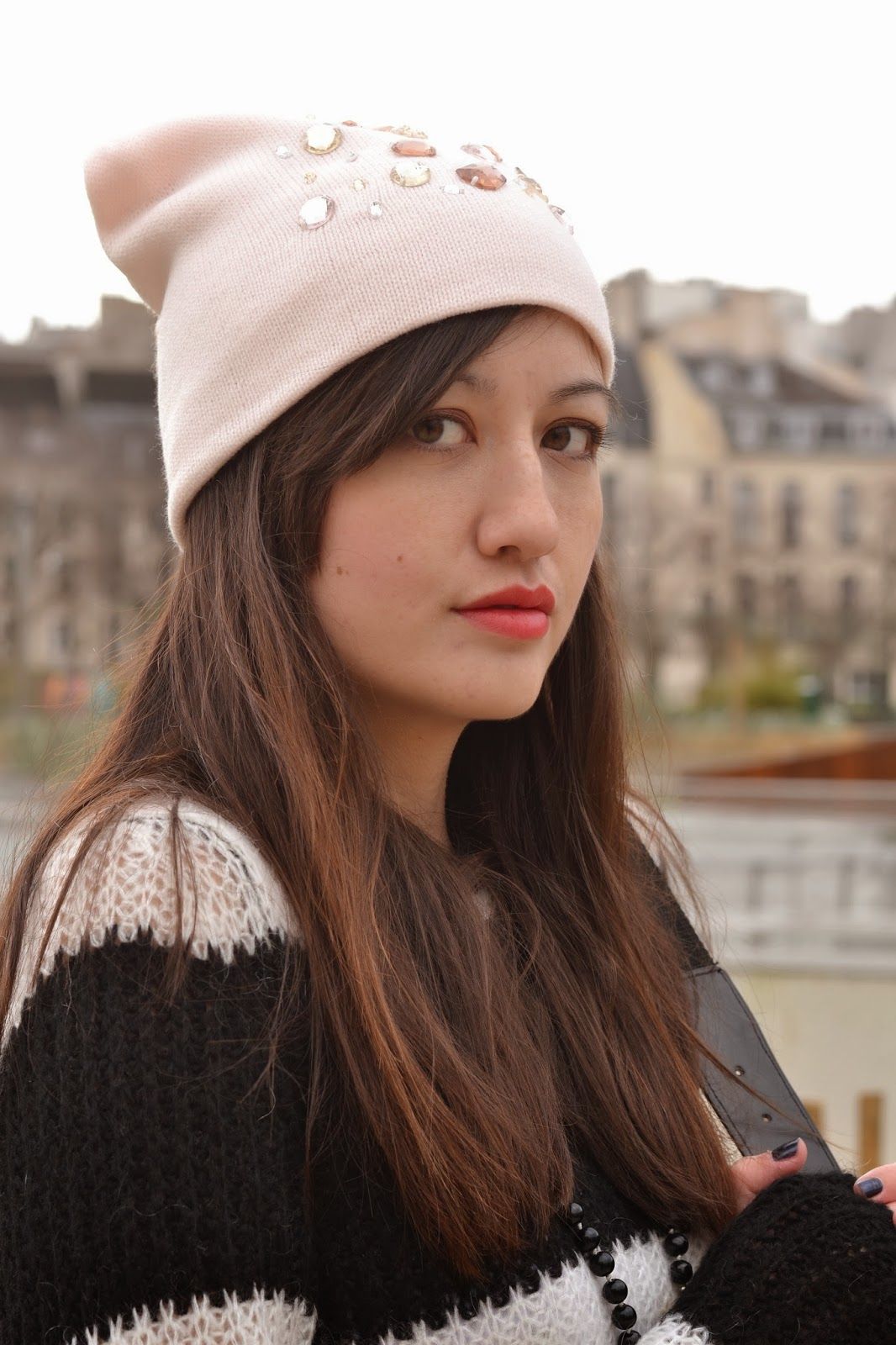 Pink Beanie hat