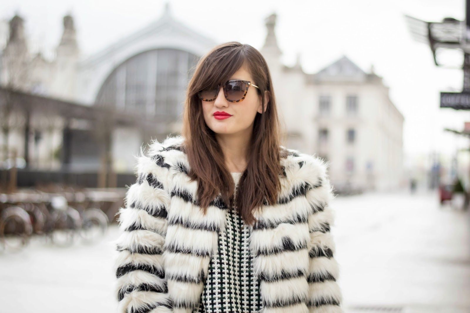 Faux fur coat