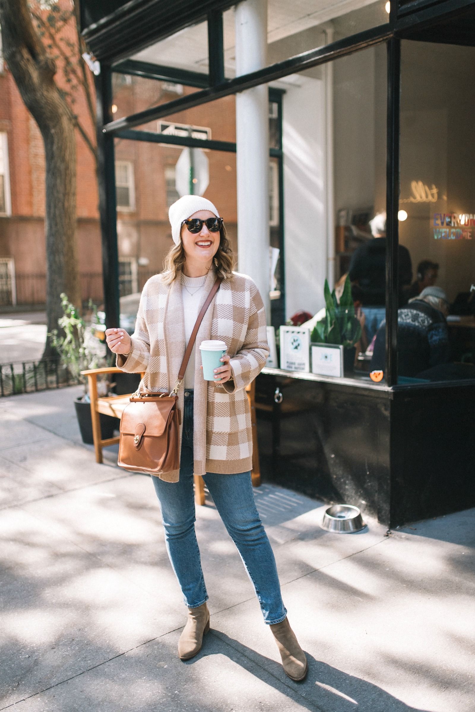 Madewell Buffalo Check Sweater Coat I wit & whimsy