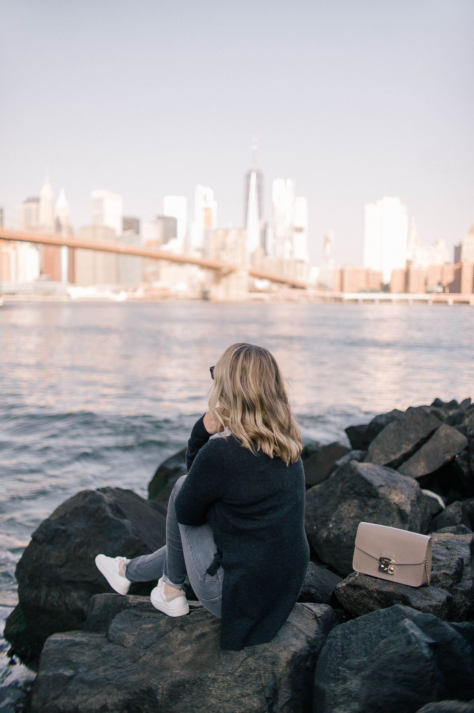 Meghan Donovan of wit & whimsy wears a monochrome Fall look