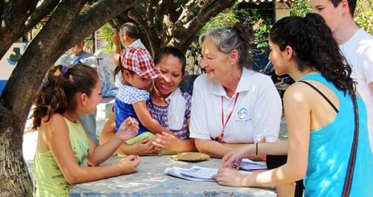 PWAP members partner with water nonprofit CEDIENFA to conduct surveys with natives of El Savadorian communities to understand the individual clean water crises occurring before moving forward with implementing water filters in the March of 2014. Credit: Courtesy of PWAP