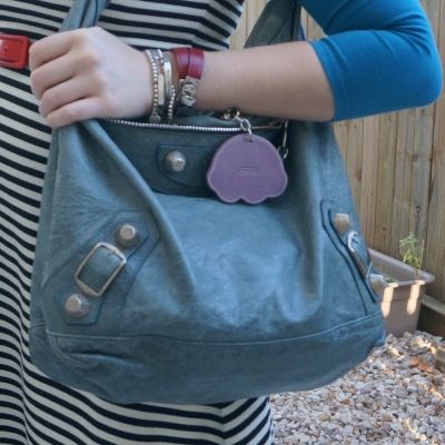 bracelet stack, hermes kelly double tour with Balenciaga giant hardware Day bag in 2009 tempete | away from the blue