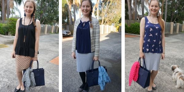 3 ways to accessorise a navy tote bag with a scarf | awayfromtheblue