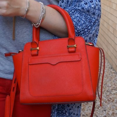Rebecca Minkoff red micro Avery cross body bag | away from the blue