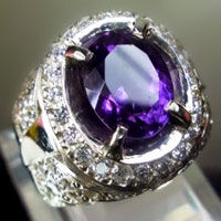 Batu Akik Kecubung Wulung kalimantan